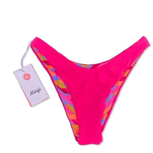 NWT Maaji bikini bottom dragon fruit sublimity pink bathing suit Revolve S - Picture 9 of 10